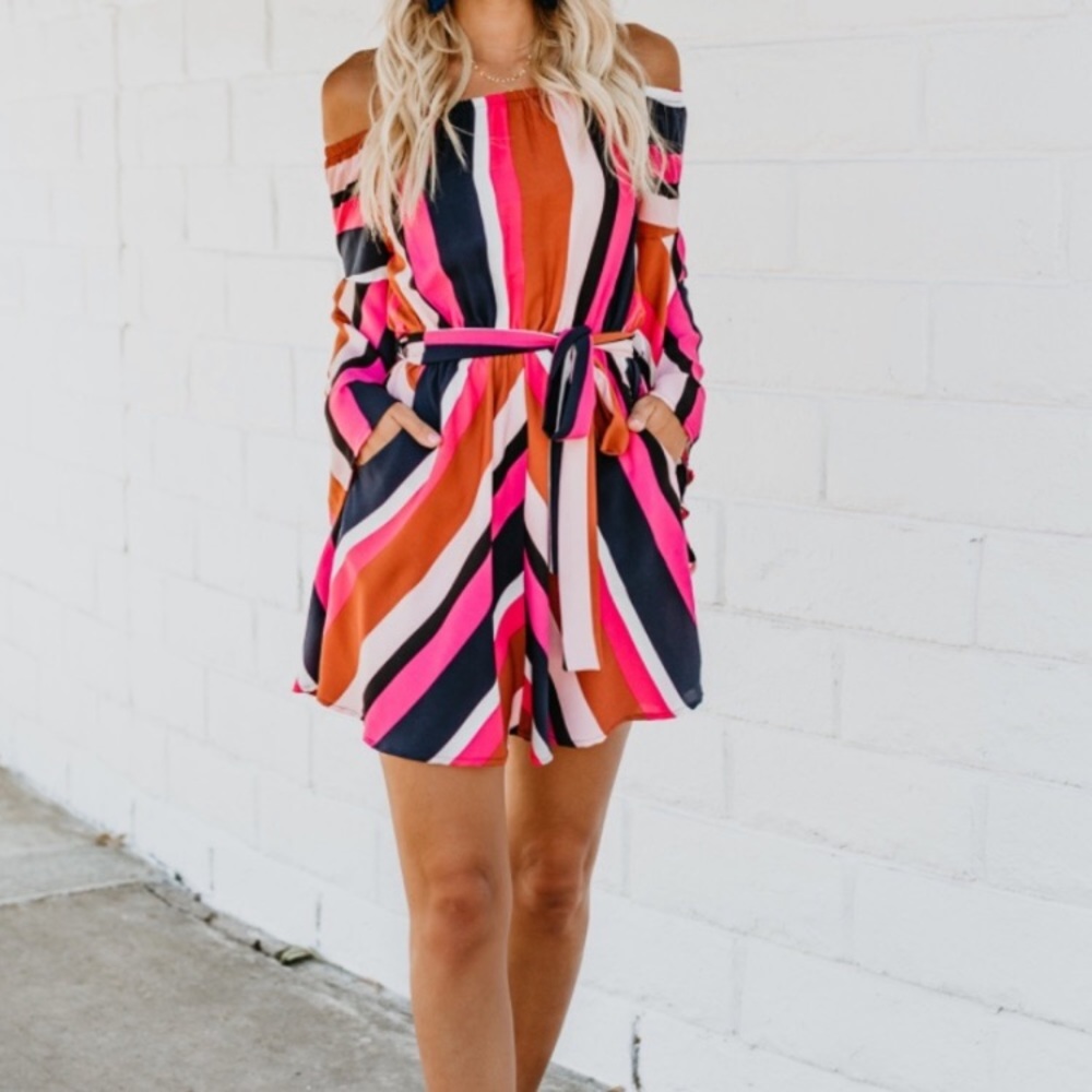 VICI Strapless Stripe Dresss